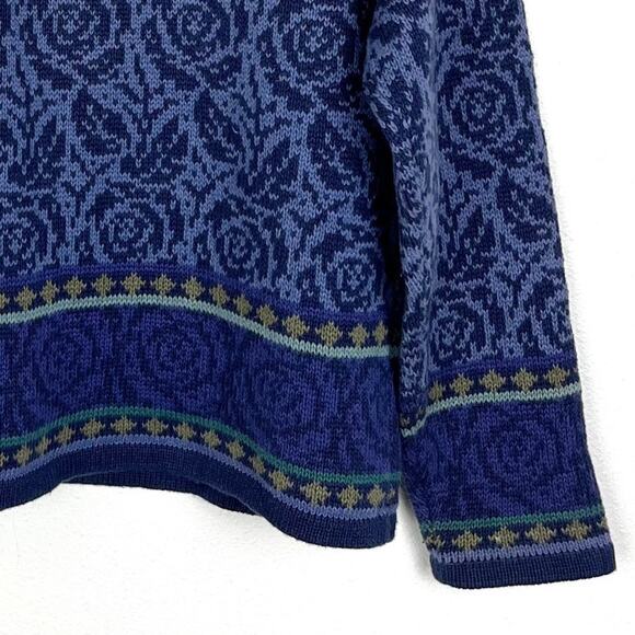 Vintage Nomadic Traders Cardigan Sweater Floral Roses Cottagecore Boho Y2K Large - Picture 6 of 9